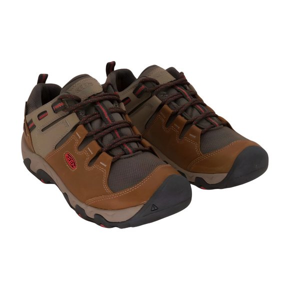 Keen Shoes - KEEN Timberwolf & Coral Steens Waterproof Leather Hiking Shoe Womens Size 8.5